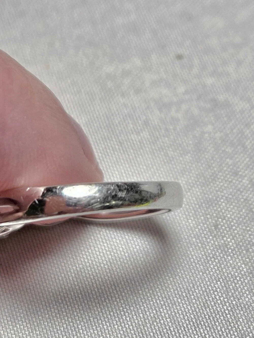 Sterling Silver Square Halo Diamond Accent Ring in Silver Size 7